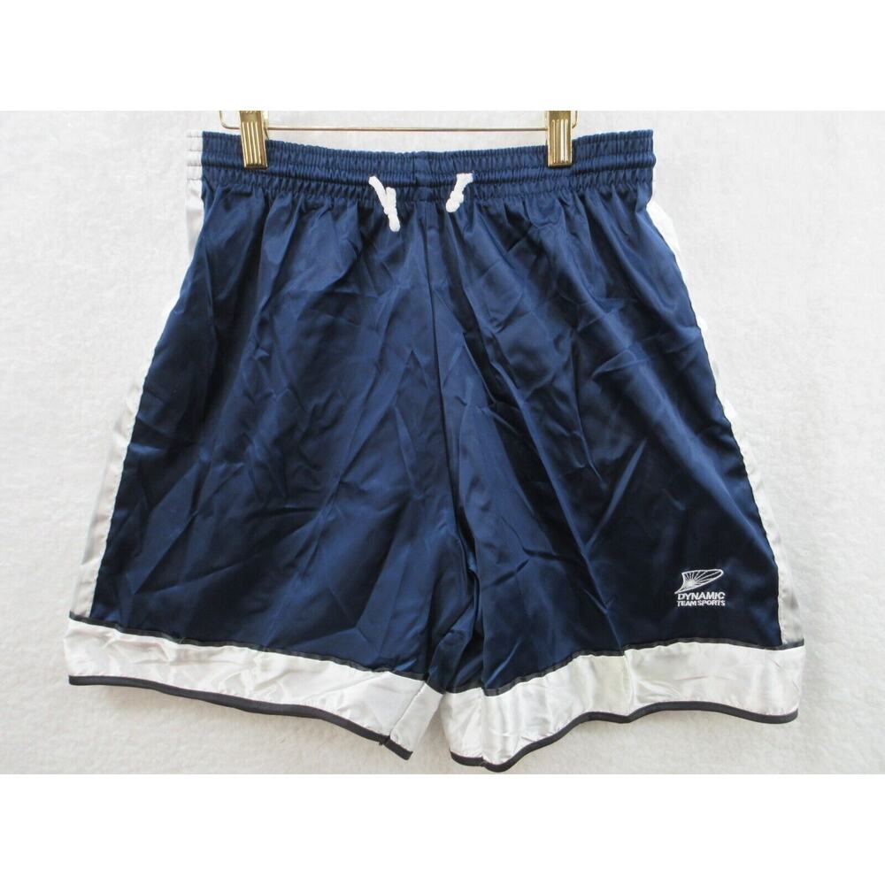 NWOT Vintage 90s DYNAMIC TEAM SPORTS Nylon Mens Medium Soccer Shorts - Made USA